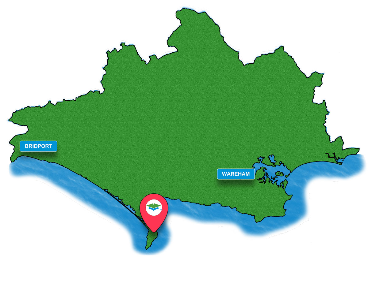 School trip Isle of Wight location map for Portland Museum